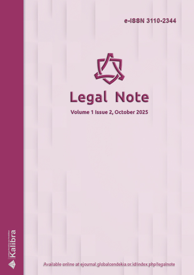 					View Vol. 1 No. 2: Legal Note, October 2025
				