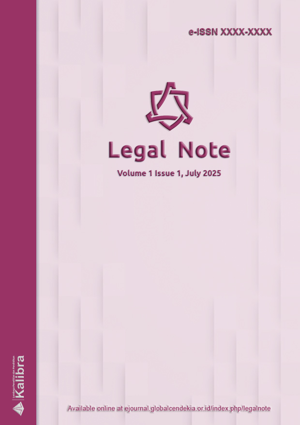 					View Vol. 1 No. 1 (2025): Legal Note, July 2025
				